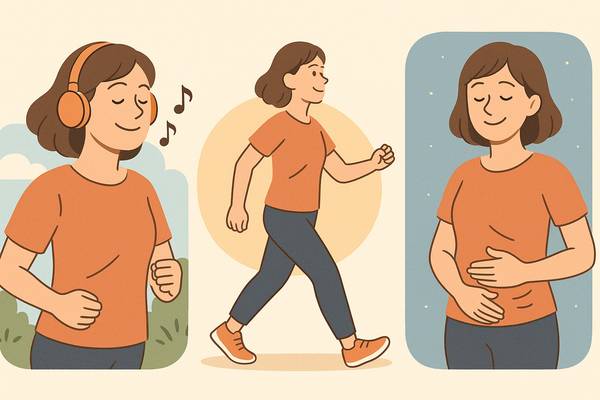 リズムウォークで腸を揺らす!音楽×便秘解消ウォーク