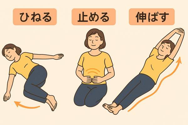 ひねる×止める×伸ばす──腸が覚醒する3段階コアトレ
